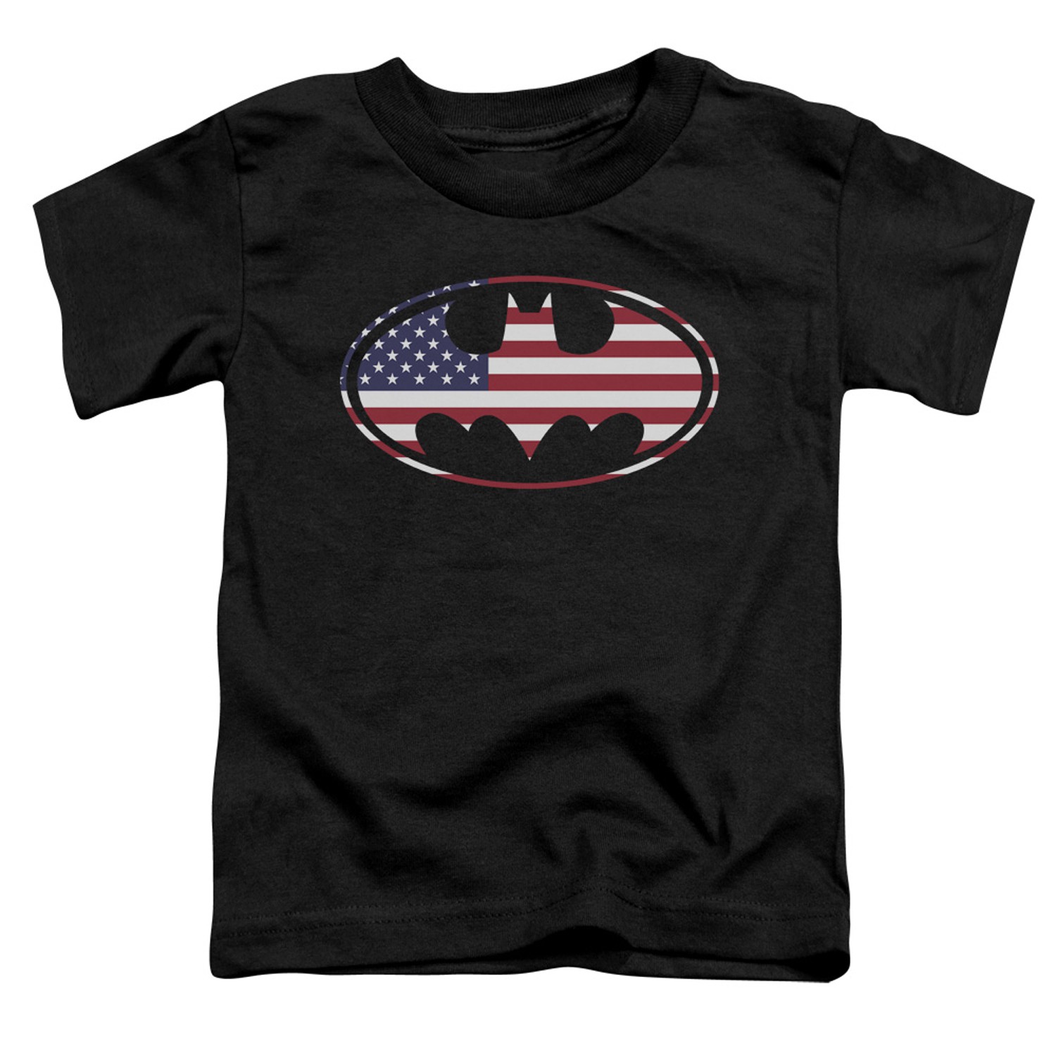 Batman American Flag Logo Toddlers Tshirt